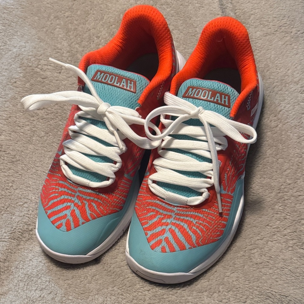 Women's Athletic Shoes in Teal and Orange